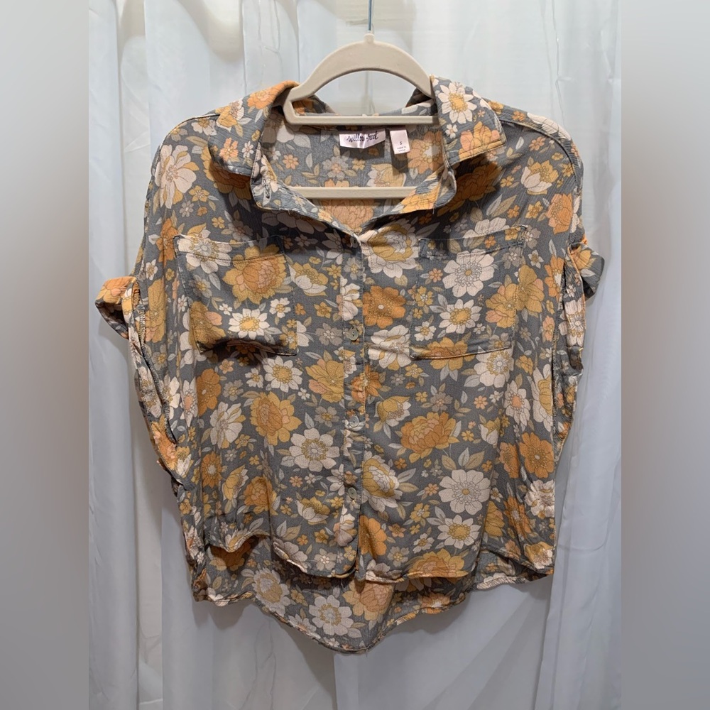 Willow & Root Boho Floral Button Down